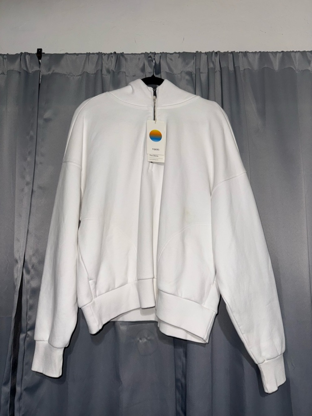 Vuori White Half-Zip Pullover with Tag